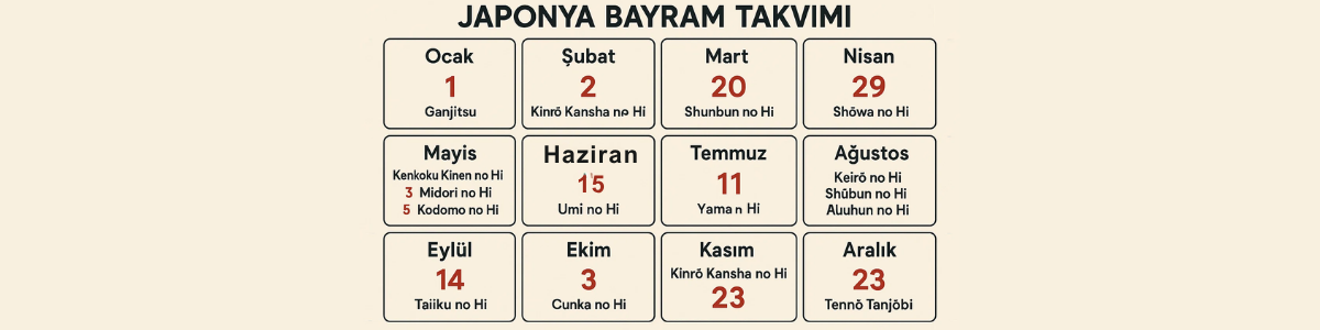 Japonya Bayram Takvimi